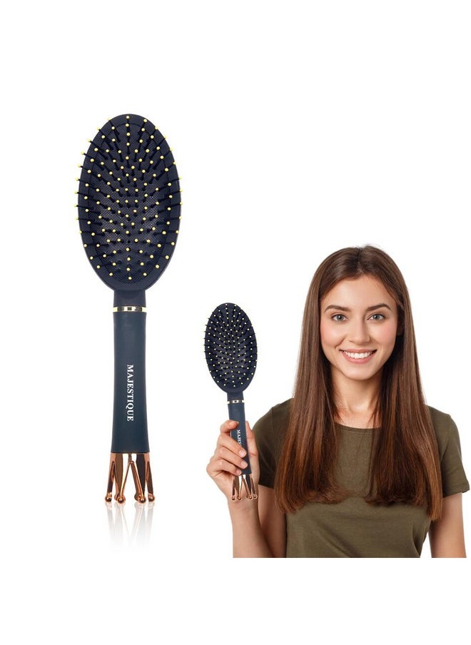MAJESTIQUE Majestique Detangler Hair Brush Exclusive Crown Handle Ultra-Soft IntelliFlex Bristles for All Hair Types Women, Men (Pack of 1)  - Image 1