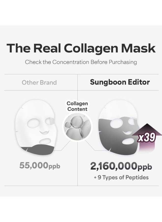 SUNGBOON EDITOR Deep Collagen Power Boosting Mask 37g 1.30oz x 4ea, Korean Skincare - Image 4