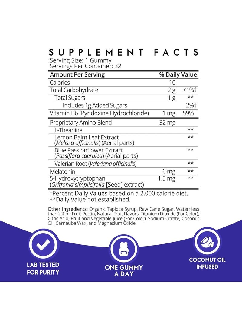 SugarbearPRO Sleep 5-HTP Amino Gummies – 32 Count Sleep Support Supplement - Image 2