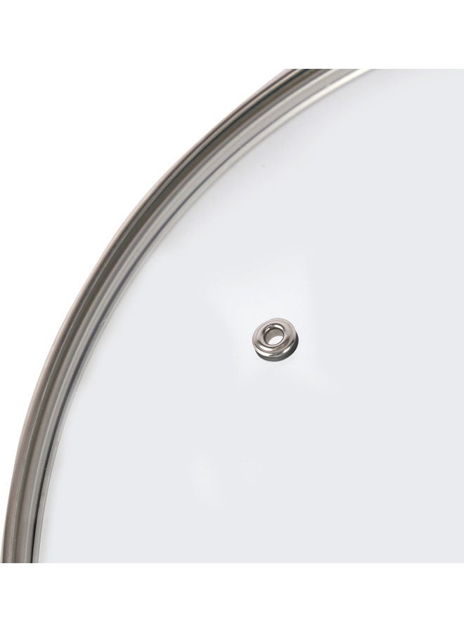 Royalford Tempered Glass Lid Stainless Steel Frame And Bakelite Knob 100% Dishwasher Safe Transparent 28 cmcm - Image 4
