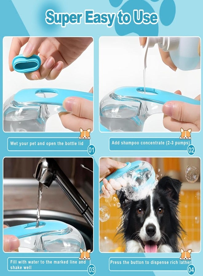 PetBoutiSEL Dog Bath Brush with Shampoo Dispenser - 4-in-1 Pet Bath Brush & Grooming Kit, Dog Shampoo Brush, Includes Silicone Scrubber Pet Shower Brush, Compressed Towel, Wipes & Tablets for Cat Shower - Image 5