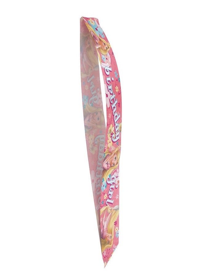 Unique Party Unique Satin Disney Tangled Birthday Sash | Pink | 1 Pc - Image 1