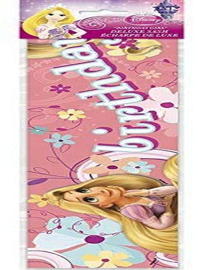 Unique Party Unique Satin Disney Tangled Birthday Sash | Pink | 1 Pc - Image 4