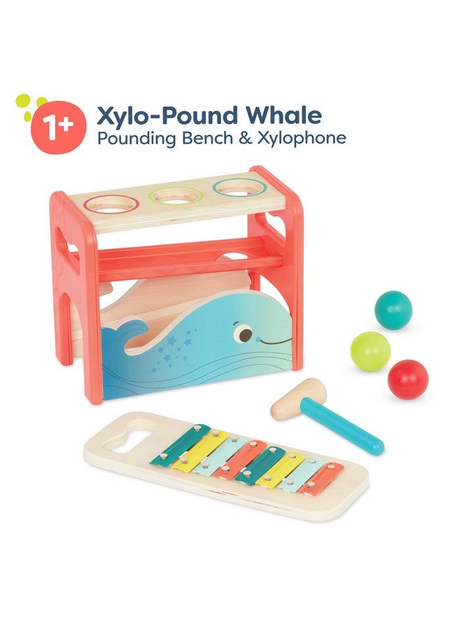 B. toys- Xylo-Pound Whale- Musical Instrument - Wooden Hammer & Balls - Developmental Toy for Toddlers - 1 Year + - Image 3