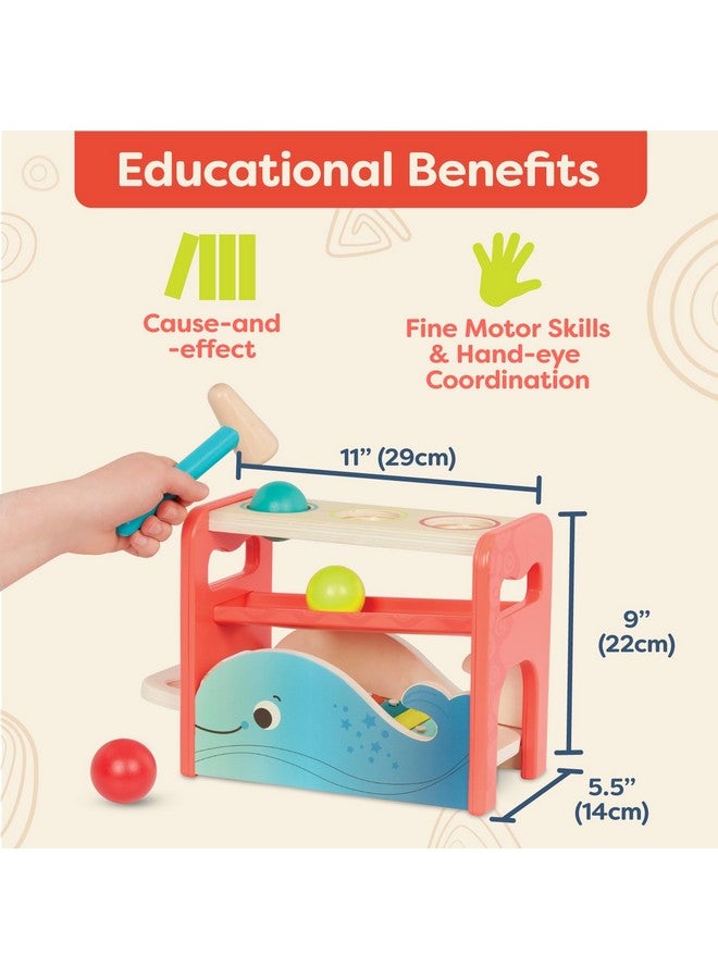 B. toys- Xylo-Pound Whale- Musical Instrument - Wooden Hammer & Balls - Developmental Toy for Toddlers - 1 Year + - Image 4