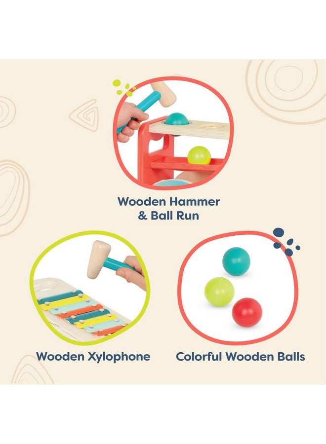 B. toys- Xylo-Pound Whale- Musical Instrument - Wooden Hammer & Balls - Developmental Toy for Toddlers - 1 Year + - Image 5