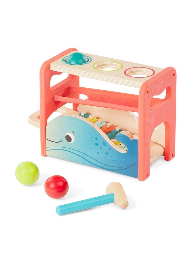 B. toys- Xylo-Pound Whale- Musical Instrument - Wooden Hammer & Balls - Developmental Toy for Toddlers - 1 Year + - Image 1