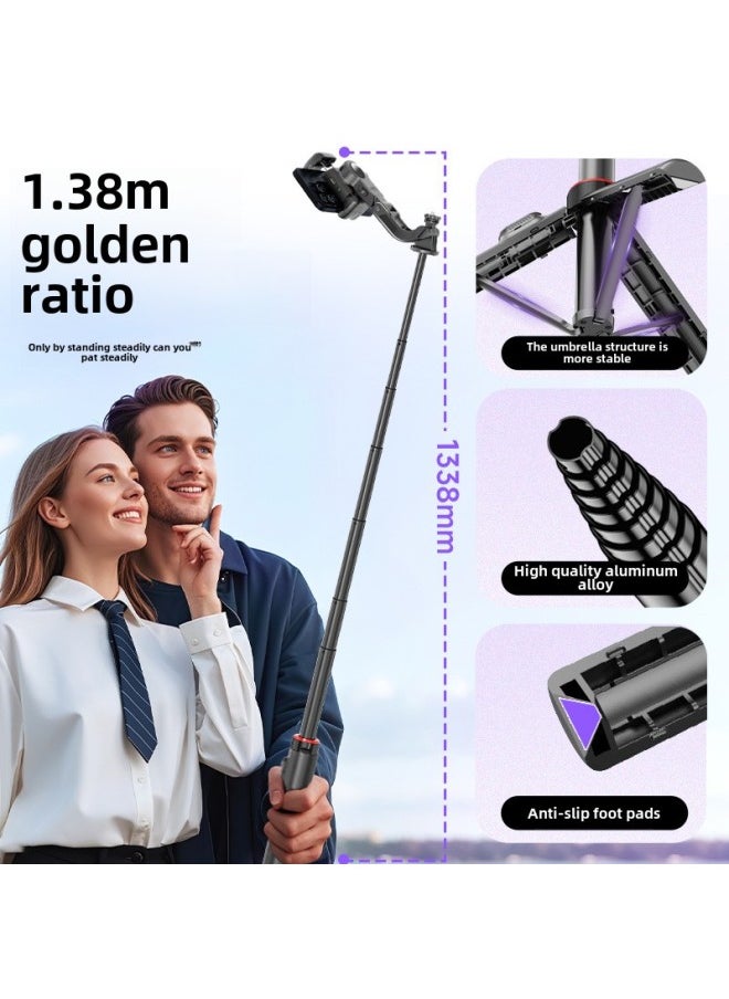 Mobile Phone Single Axis Stabilizer C22 Intelligent AI Face Tracking Handheld Live Shooting Anti-shake Pan/tilt Bracket-Colour:C22 [black] Single-axis Ai Gimbal Stabilizer