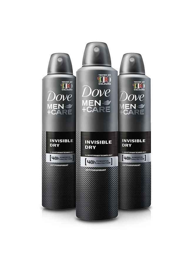 Dove Men Care Invisible Dry Spray Deodorant (3.8 oz, 3 pk.) - Image 1