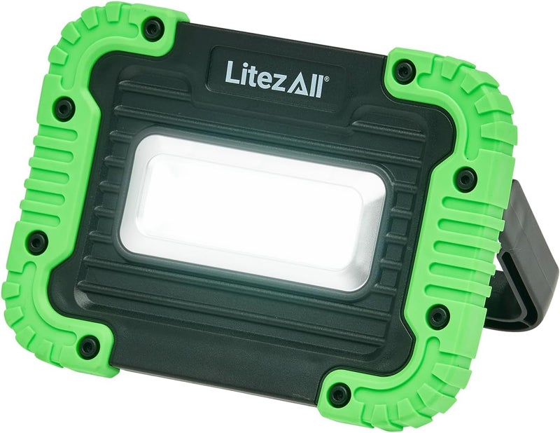 LitezAll 1000 Lumens Work Light with Support Stand - Black and Green - Image 1