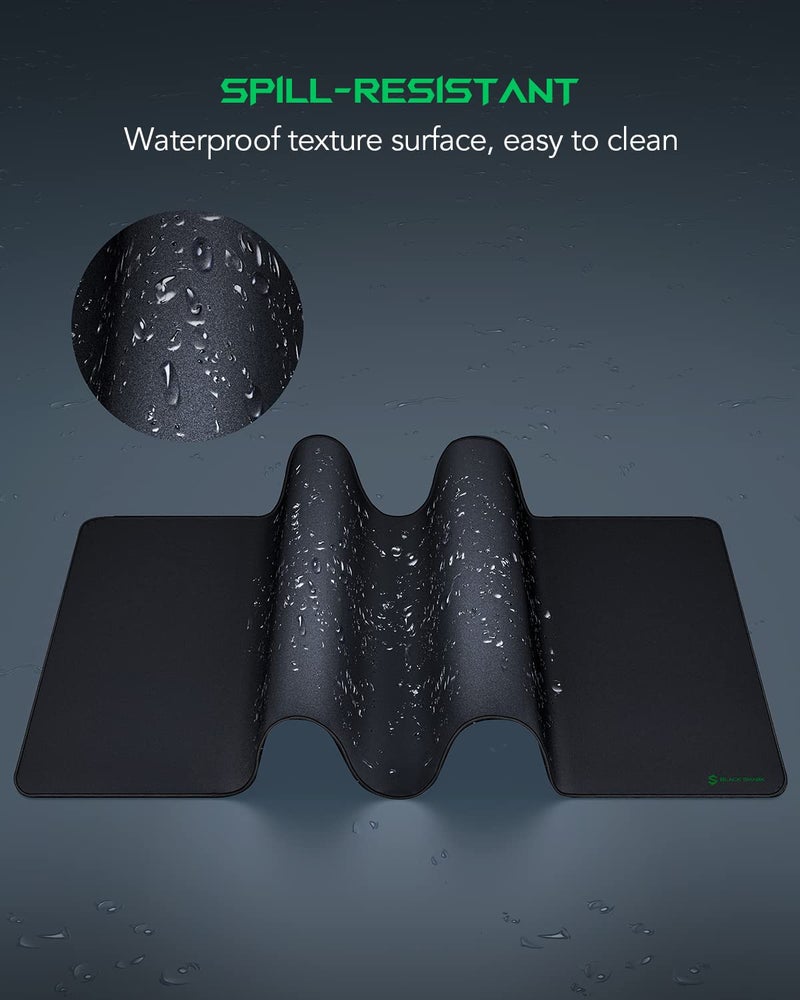 Black Shark Gaming Mouse Pad Desk Mat 47.2â€ x 23.6â€, Oversized Large Mouse Pad, Non-Slip Mousepad, Super-Thick with Special-Textured Surface, Anti-Fray Stitched Edges, Desk Pad Manta P4 - Image 5
