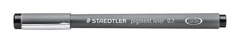 STAEDTLER Pigment Liner, Fineliner Pen For Drawing, Drafting, Journaling.7mm, Black, 308 07-9, Pack of 10 - Image 1
