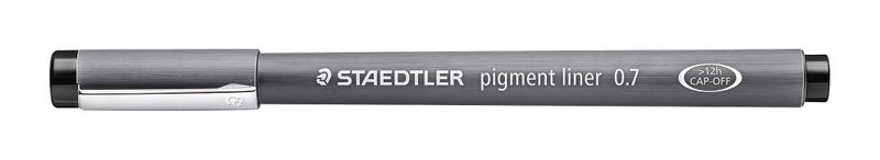 STAEDTLER Pigment Liner, Fineliner Pen For Drawing, Drafting, Journaling.7mm, Black, 308 07-9, Pack of 10 - Image 4
