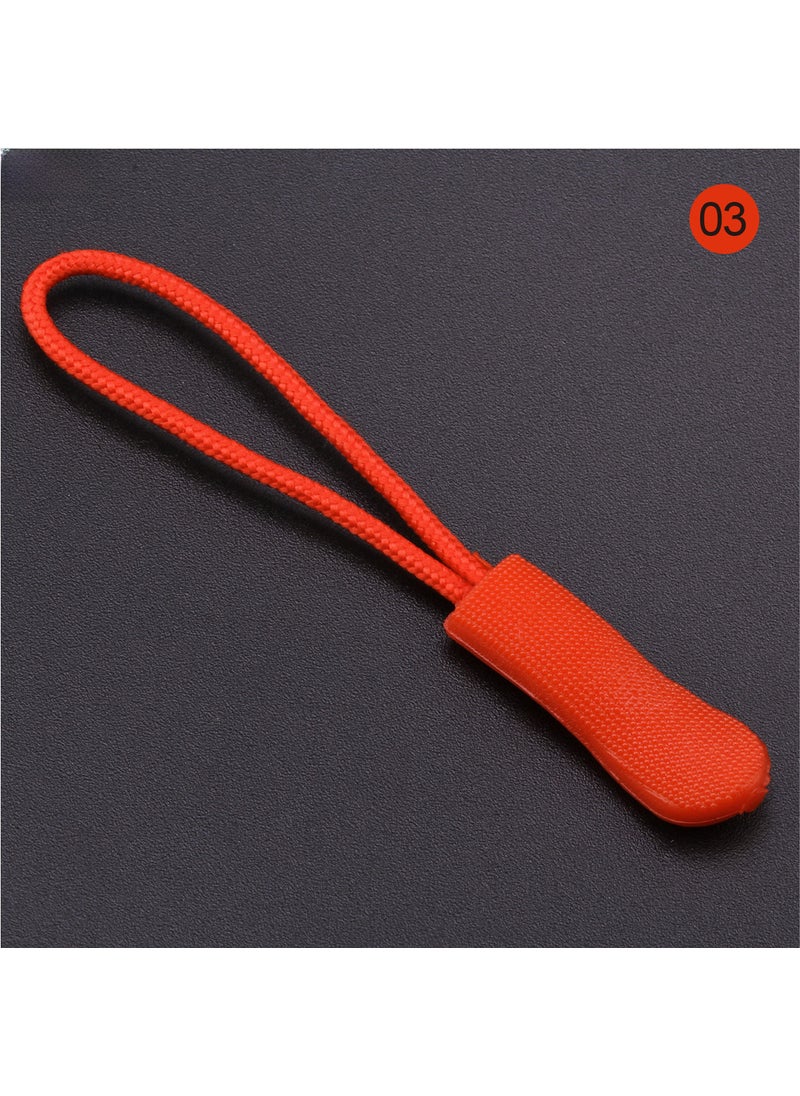 Generic TPU Zipper Pulls Cord Zip Tags for Bags 03# Red 