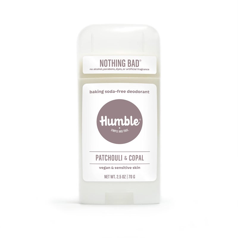 HUMBLE SIMPLE AND TRUE. HUMBLE BRANDS Aluminum-Free Deodorant, Vegan and Cruelty- free, Formulated for Sensitive Skin, Patchouli & Copal, 2.5 Ounce (Pack of 1) - Image 1