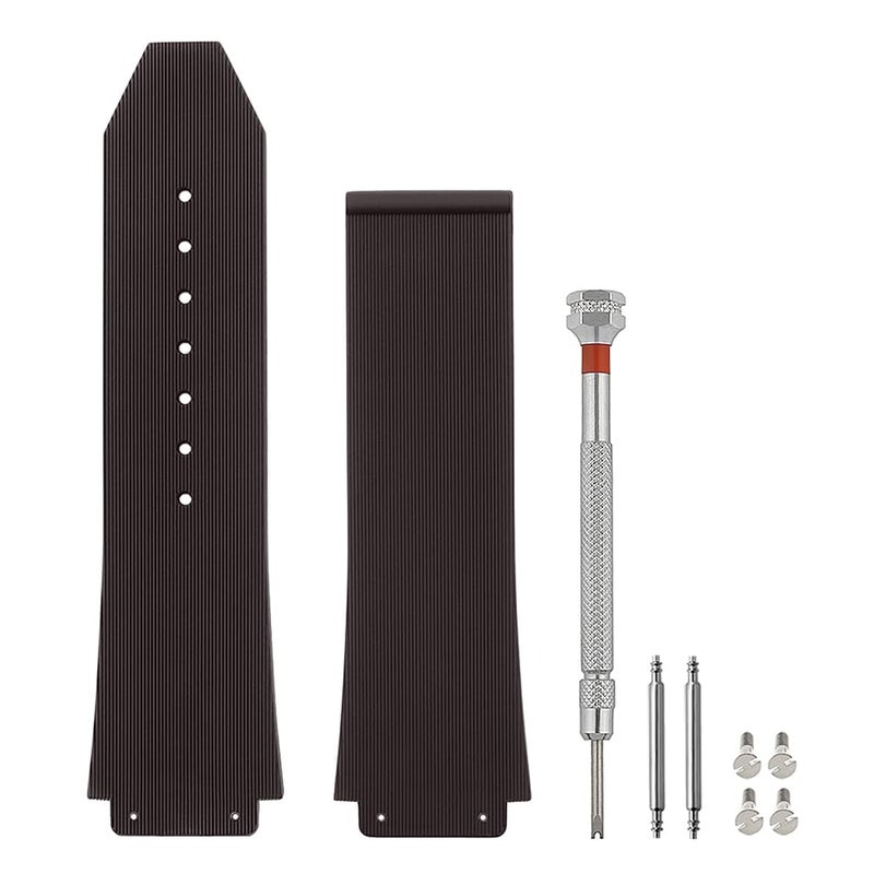 SANDEIN 25mm Watch Band Compatible with 25x19x22mm Soft Silicone Rubber Replacement Watch Straps - Image 2