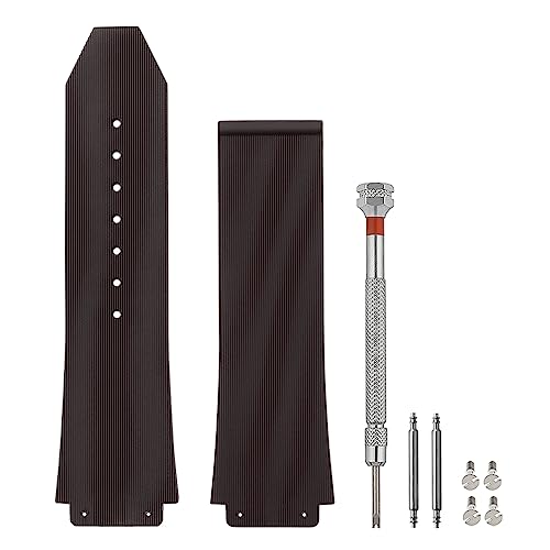 SANDEIN 25mm Watch Band Compatible with 25x19x22mm Soft Silicone Rubber Replacement Watch Straps - Image 1