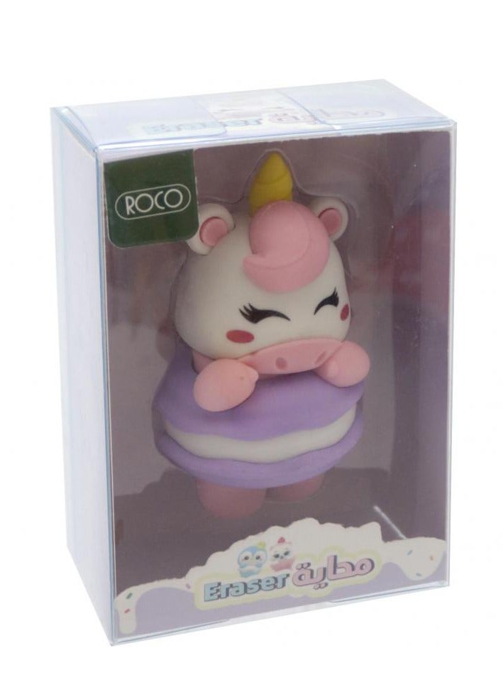 روكو ممحاة مطاط آيس كريم - 4 تصاميم في علبة بلاستيك ألوان متنوعة - Image 1