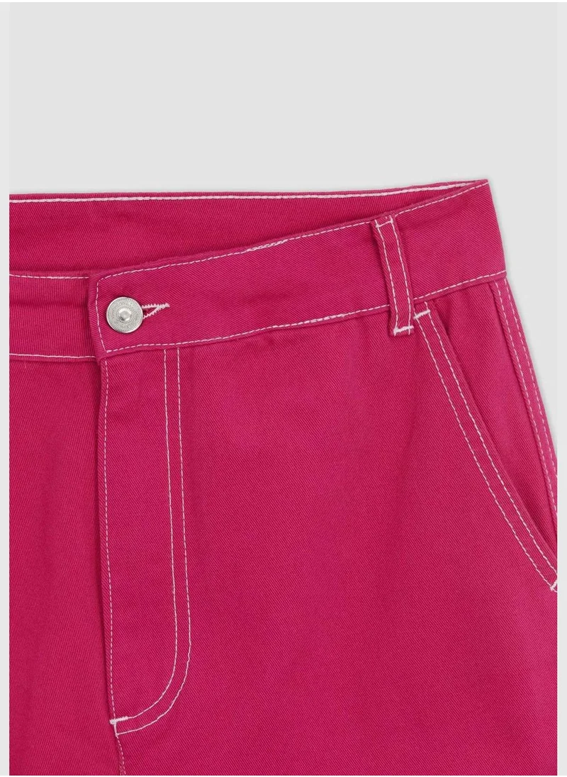 DeFacto Woman Straight Fit Woven Trousers
