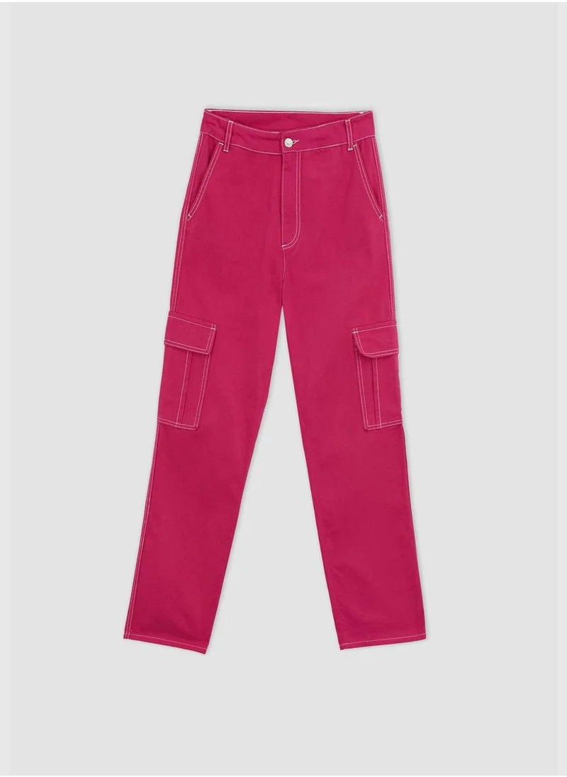 DeFacto Woman Straight Fit Woven Trousers