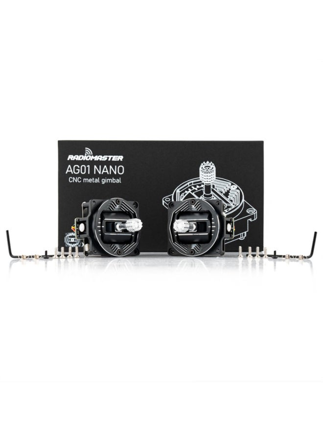 RadioMaster AG01 NANO CNC Hall Rocker Metal Aircraft Model Accessories For POCKET Remote Control-Product Color:Black Ag01-nano Pair  - Image 2