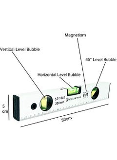DARIT DARIT SMASH PROFESSIONAL HighPrecision Spirit Level Aluminium Alloy Ruler Magnetic Multiple Sizes Spirit Level Ruler with Fluorescent Amplification BlistersShockResistant 60cm 600mm  - Image 4