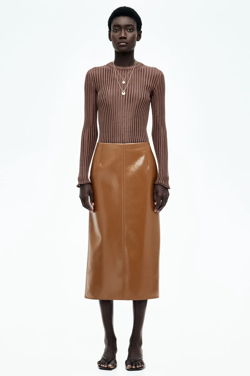 H&M Sheer rib-knit top