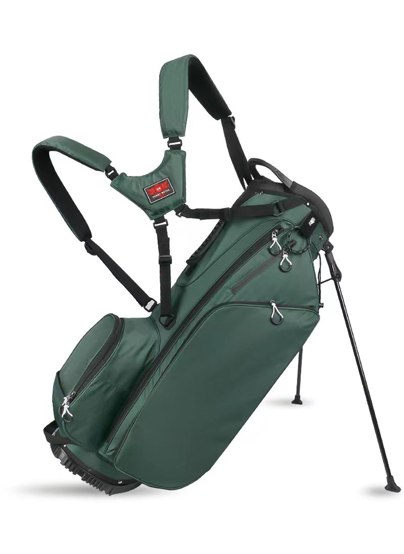 Golf Bag - Lightweight Golf Cart Bag with Enhanced Storage, Value Organizer, Waterproof Pockets, Sturdy Leg Locks, Extra Pocket(Green)