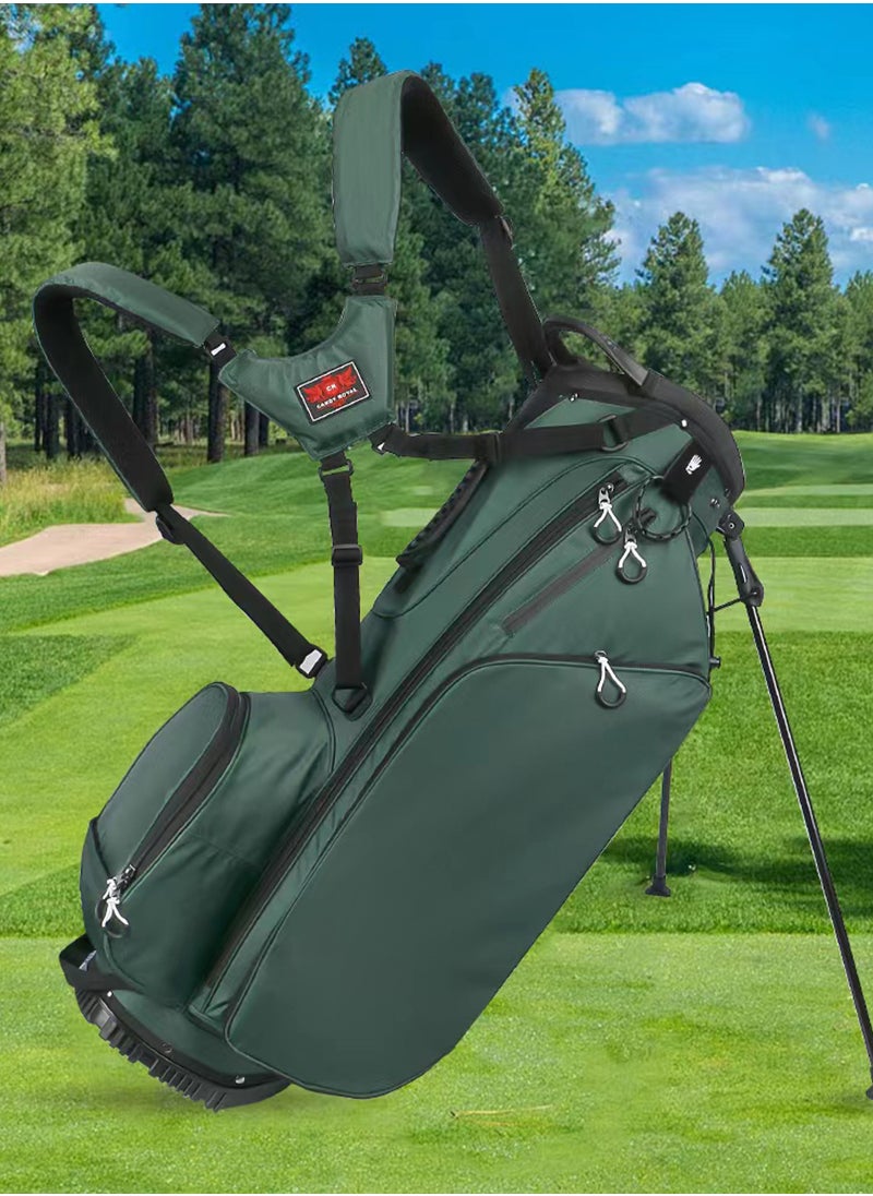 Golf Bag - Lightweight Golf Cart Bag with Enhanced Storage, Value Organizer, Waterproof Pockets, Sturdy Leg Locks, Extra Pocket(Green)