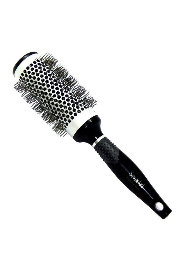 Scarlet Line - Professional Matte Large Hot Curling Hair Brush With Ceramic Bristle And Anti Slip Rubber Grip On Handle For Men N Women 44 Mm - Image 1