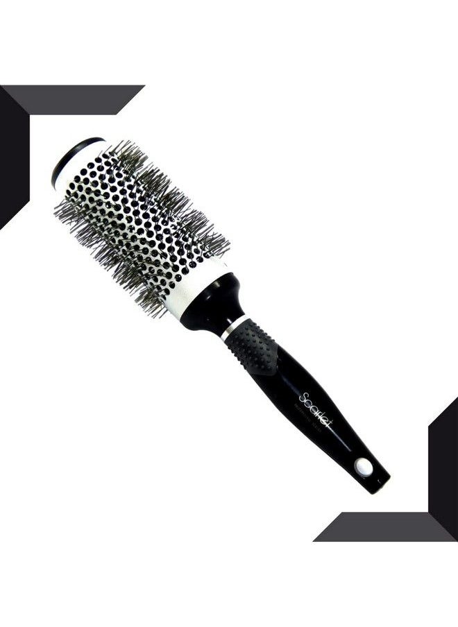 Scarlet Line - Professional Matte Large Hot Curling Hair Brush With Ceramic Bristle And Anti Slip Rubber Grip On Handle For Men N Women 44 Mm - Image 1