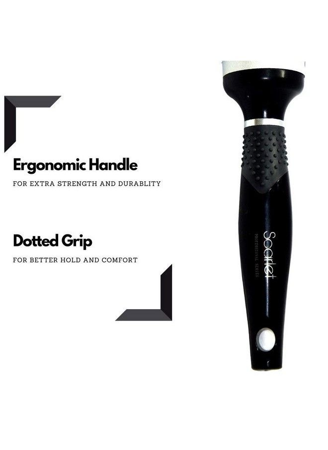 Scarlet Line - Professional Matte Large Hot Curling Hair Brush With Ceramic Bristle And Anti Slip Rubber Grip On Handle For Men N Women 44 Mm - Image 1