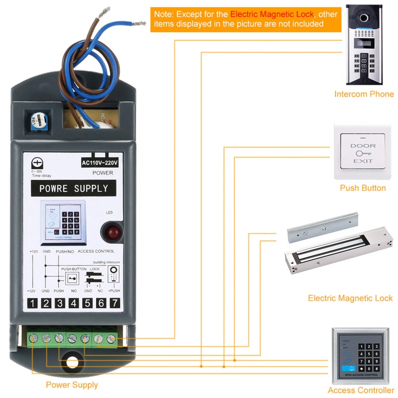 Single Door Magnetic Lock 12V Electromagnetic Lock Electric Control Lock for Access Control - Image 2