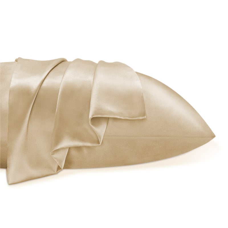 BEDELITE Satin Pillowcase for Hair and Skin  Super Soft and Cooling Similar to Silk Pillow Cases 2 Pack with Envelope Closure  Gift for Women Men(20""x36"" King Size  Champagne) - Image 4