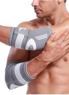 JINGBA SUPPORT 2 Pack Elbow Support Straps, Adjustable Straps Elbow Compression Sleeves 1 Pair, For Tennis Elbow Relief, Weightlifting, Arthritis, Exercise, Reduce Joint Pain During Fitness Activities (L)  - Image 3