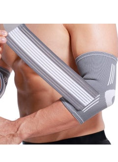 JINGBA SUPPORT 2 Pack Elbow Support Straps, Adjustable Straps Elbow Compression Sleeves 1 Pair, For Tennis Elbow Relief, Weightlifting, Arthritis, Exercise, Reduce Joint Pain During Fitness Activities (L)  - Image 4