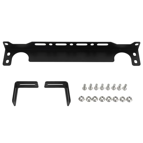 EVIL ENERGY Oil Cooler Mounting Bracket Kit Universal 340mm/13.4 inch Aluminum Alloy Black(Only Fit for Japanese-Style Oil Cooler) - Image 1