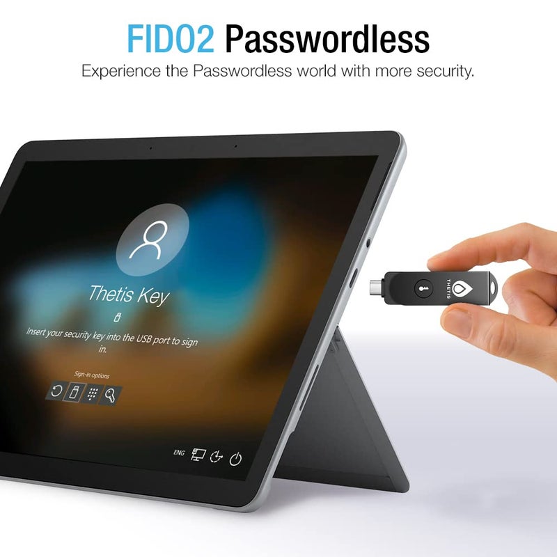 Thetis Pro FIDO2 Security Key, Two Factor Authentication NFC Security Key FIDO 2.0, Dual USB A Ports & Type C for Multi layered Protection (HOTP) in Windows/MacOS/Linux, Gmail, Facebook,Dropbox,Github - Image 3
