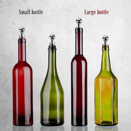 LIGTMAR 4Pcs Wine Saver Wine Stopper Wine Bottle Plug with Silicone Reusable Wine Corks, Expanding Beverage Bottle Stopper, Reusable Bottle Sealer Keeps Wine Fresh - Image 4