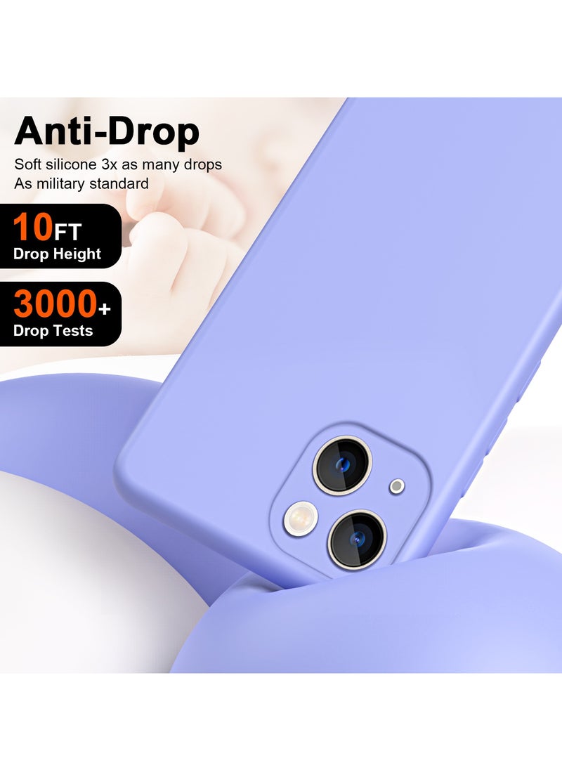 ICARLUS Case for Apple iPhone 14 Plus 6.7 inch Silicone Cover Soft Purple  - Image 3