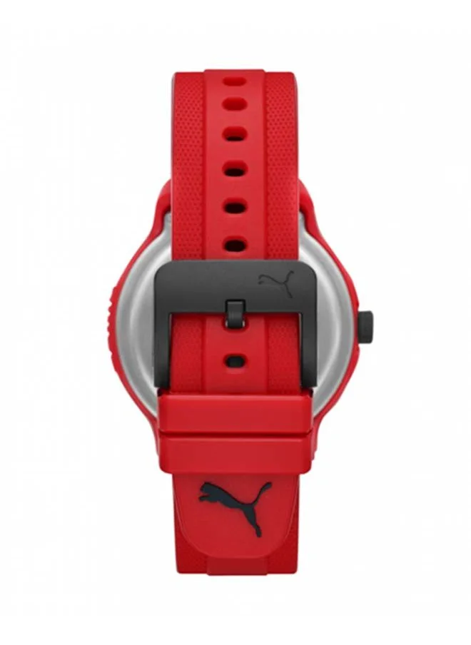 بوما Reset V2 Silicone Strap Analog Wrist Watch for Men PU P5003-43mm-Red
