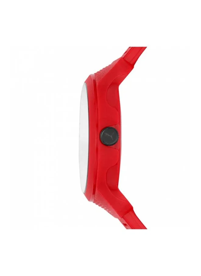 بوما Reset V2 Silicone Strap Analog Wrist Watch for Men PU P5003-43mm-Red
