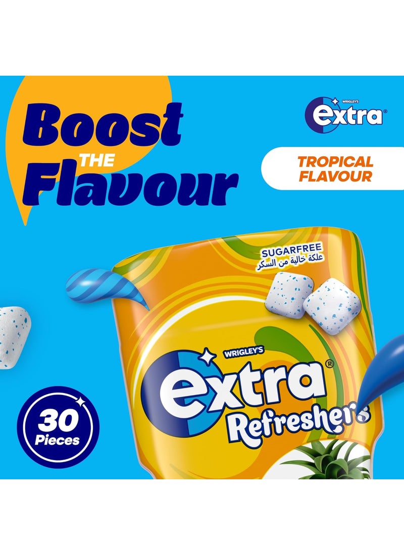 Extra Refreshers Tropical Flavour Sugarfree Chewing Gum - Image 3
