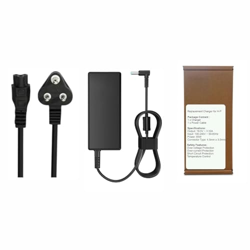 FACTOTECH 65W Laptop Charger for H P Pavilion x360 14 15 17, HP Envy 13 15 X360, H P Elitebook 840 G5, H P ProBook HP Chromebook H P Stream Series, H P Spectre 710412-001 19.5V 3.33A H P Adapter - Image 1