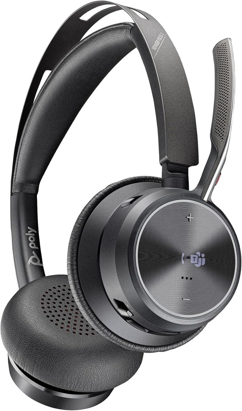 Poly HP Poly Voyager Focus 2 Headset  Microsoft Teams Certification  Google Assistant Siri  Stereo  USB Type C  WiredWireless  Bluetooth  2986 ft  OverTheHead  Binaural  Supraaural  4 C - Image 2