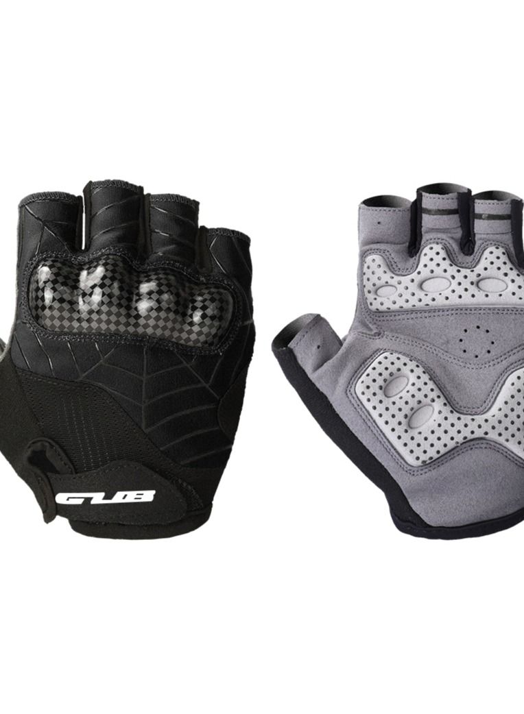 ONE PAIR GUB S038 Bicycle Gloves Anti-collision Strengthening Glove for Outdoor Cycling Electric scooter(black)