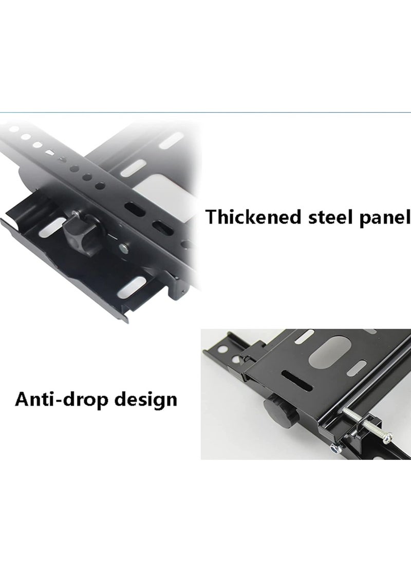 حامل تلفزيون ثابت على الحائط، حامل تلفزيون/حوامل تلفزيون لمعظم أجهزة التلفزيون مقاس 40-85 بوصة، حامل تثبيت تلفزيون VESA 600X400mm حتى 50 كجم، يناسب أجهزة تلفزيون LCD LED وOLED ذات الشاشة المنحنية المسطحة - Image 4