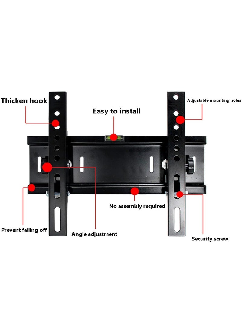حامل تلفزيون ثابت على الحائط، حامل تلفزيون/حوامل تلفزيون لمعظم أجهزة التلفزيون مقاس 40-85 بوصة، حامل تثبيت تلفزيون VESA 600X400mm حتى 50 كجم، يناسب أجهزة تلفزيون LCD LED وOLED ذات الشاشة المنحنية المسطحة - Image 5