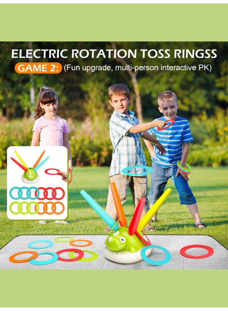 3-in-1 Outdoor Toy for Kids, Ring Throwing Game for Kids/Rope Jump Machine, Kids, Foam Rockets, Sports Outdoor Toy with Music, 4 Speed, Remote Control for 3+ Years  - Image 5