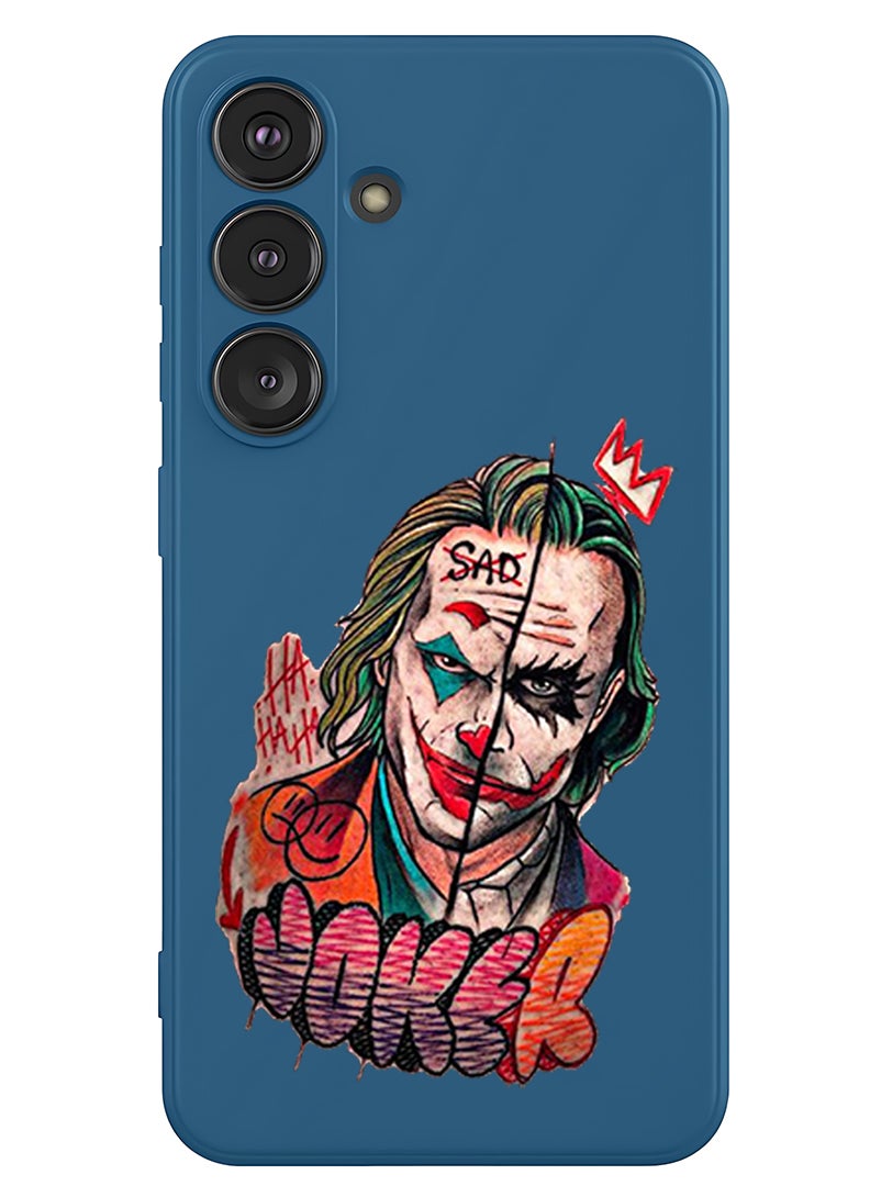 Theodor Protective Slim Fit Case Liquid Silicone Cover with Full Body Protection Anti-Scratch Shockproof Case For Samsung Galaxy S25 Plus (Blue) - Joker - Image 1